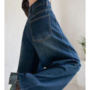 High-waisted Fashionable Wide-leg Flare Jeans For Women - Image 5