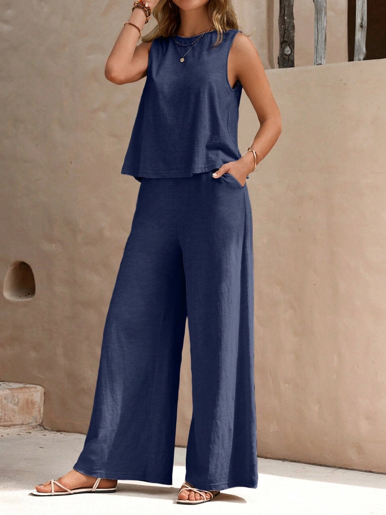Elegant Casual Two-Piece Loungewear Set - Image 26