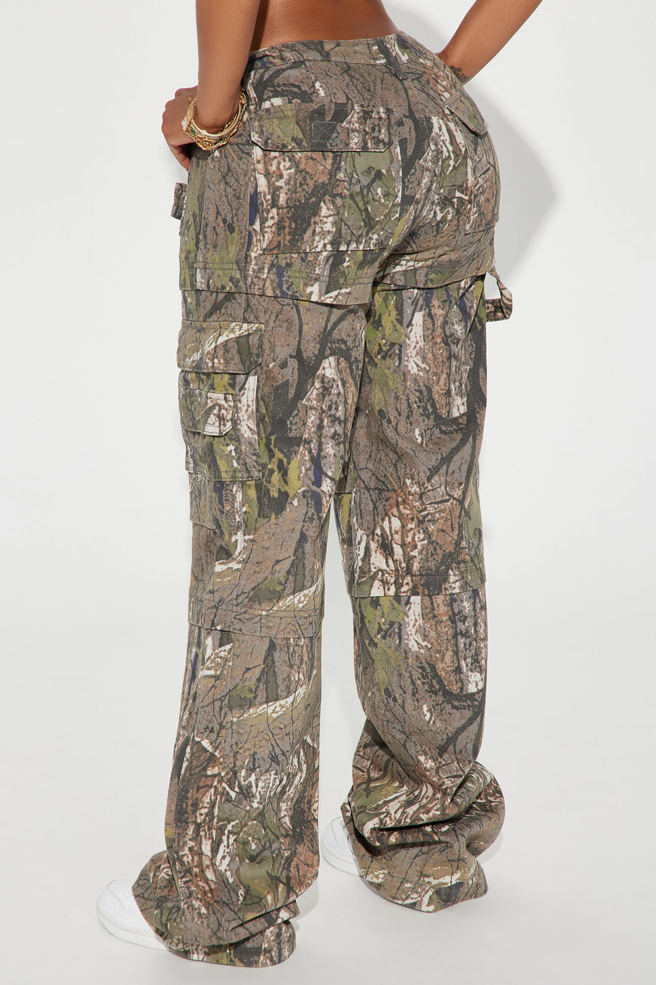 Tall Slouchy Camo Multi-Pocket Cargo Jeans - Image 4