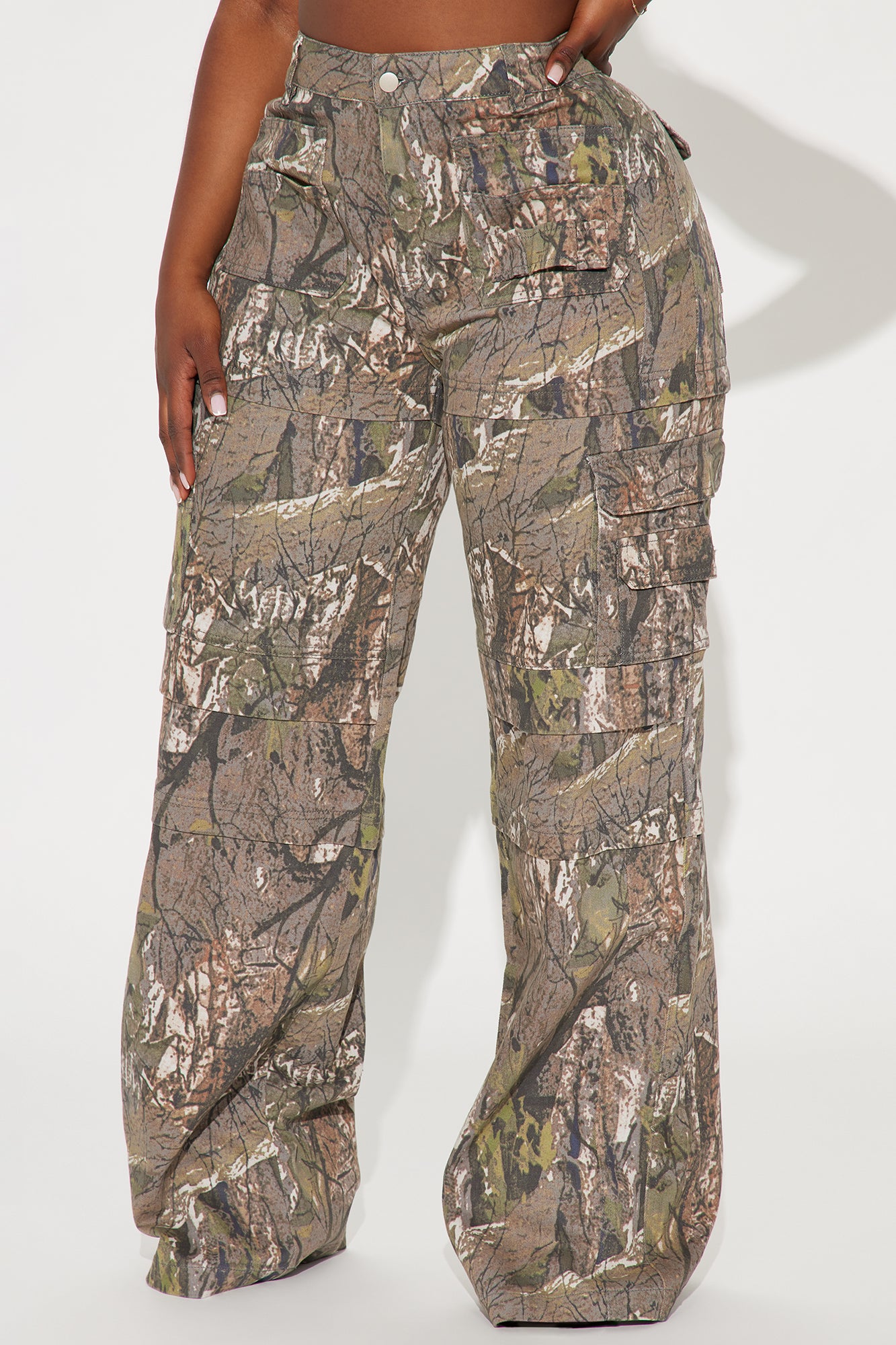 Tall Slouchy Camo Multi-Pocket Cargo Jeans - Image 6