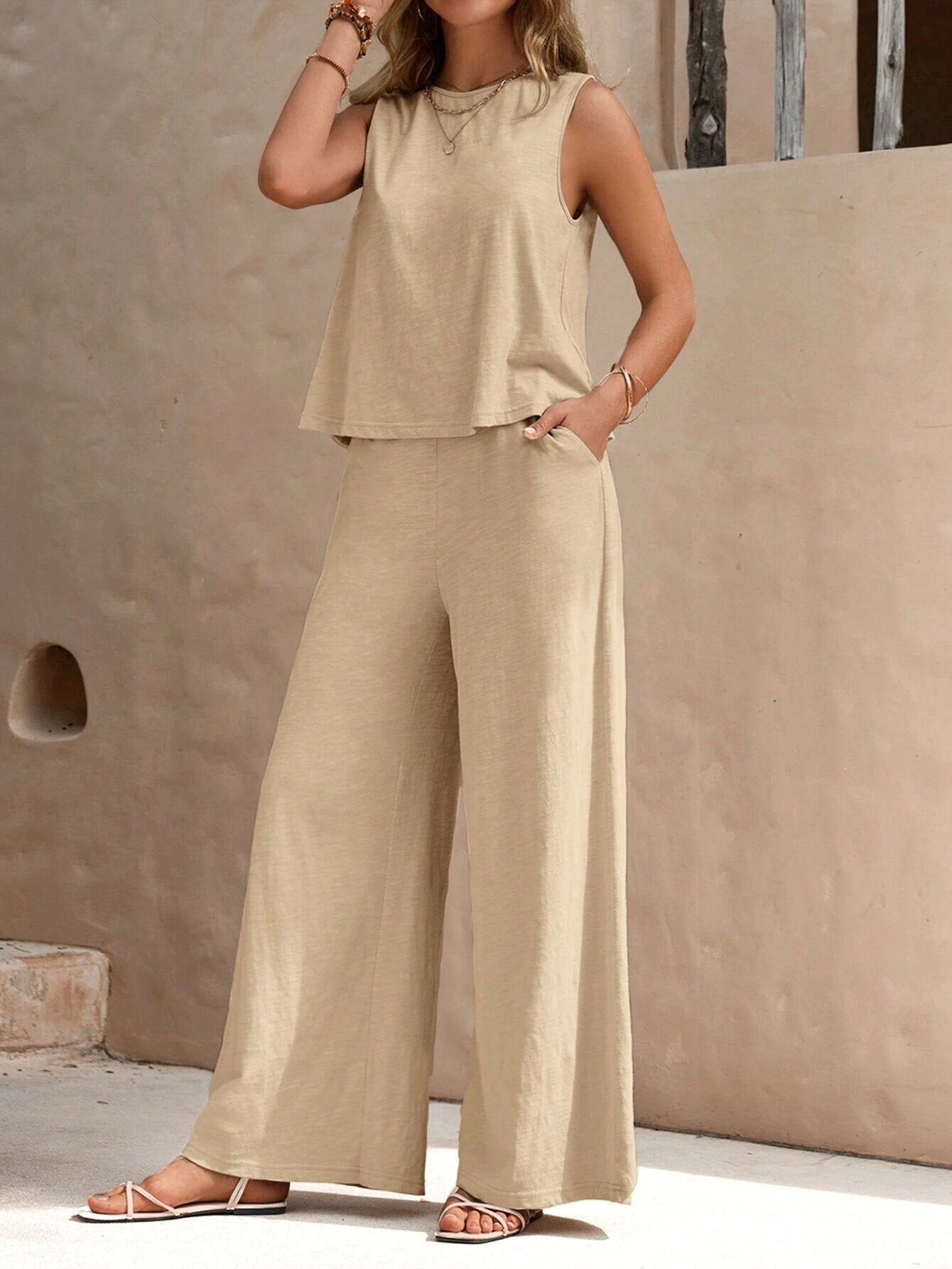 Elegant Casual Two-Piece Loungewear Set - Image 15