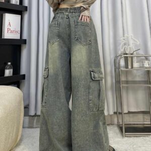 Cool Drag Girl American Retro Wide-leg Jeans - Image 5
