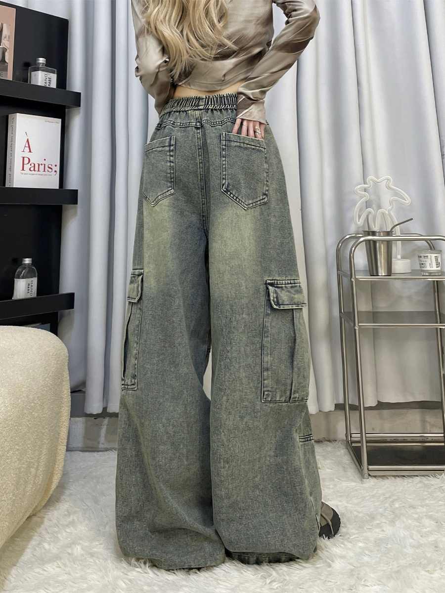 Cool Drag Girl American Retro Wide-leg Jeans - Image 5