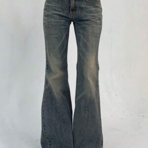 New-style Vintage Distressed Washed Denim Jeans That Flatter Your - Image 5