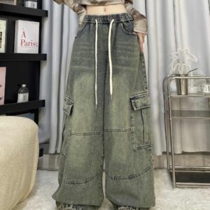 Cool Drag Girl American Retro Wide-leg Jeans - Image 4