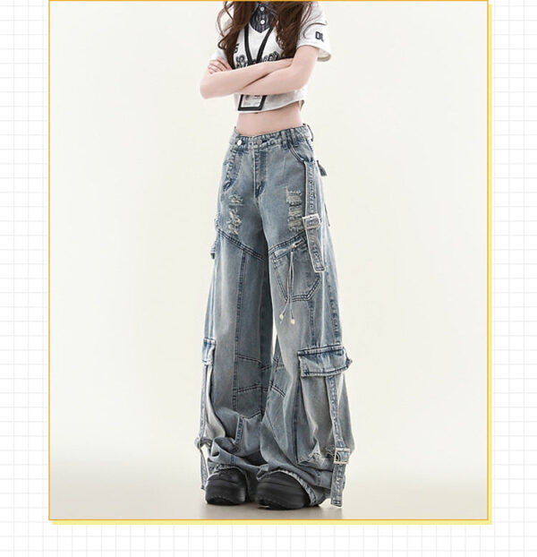 Women's Utility Straight Leg Multi-Pocket Jeans