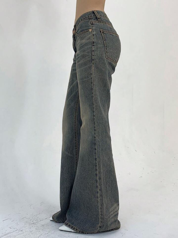 New-style Vintage Distressed Washed Denim Jeans That Flatter Your - Image 2