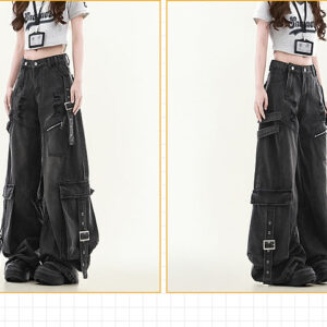 Women's Utility Straight Leg Multi-Pocket Jeans - Image 8