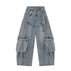 Women's Utility Straight Leg Multi-Pocket Jeans - Image 9