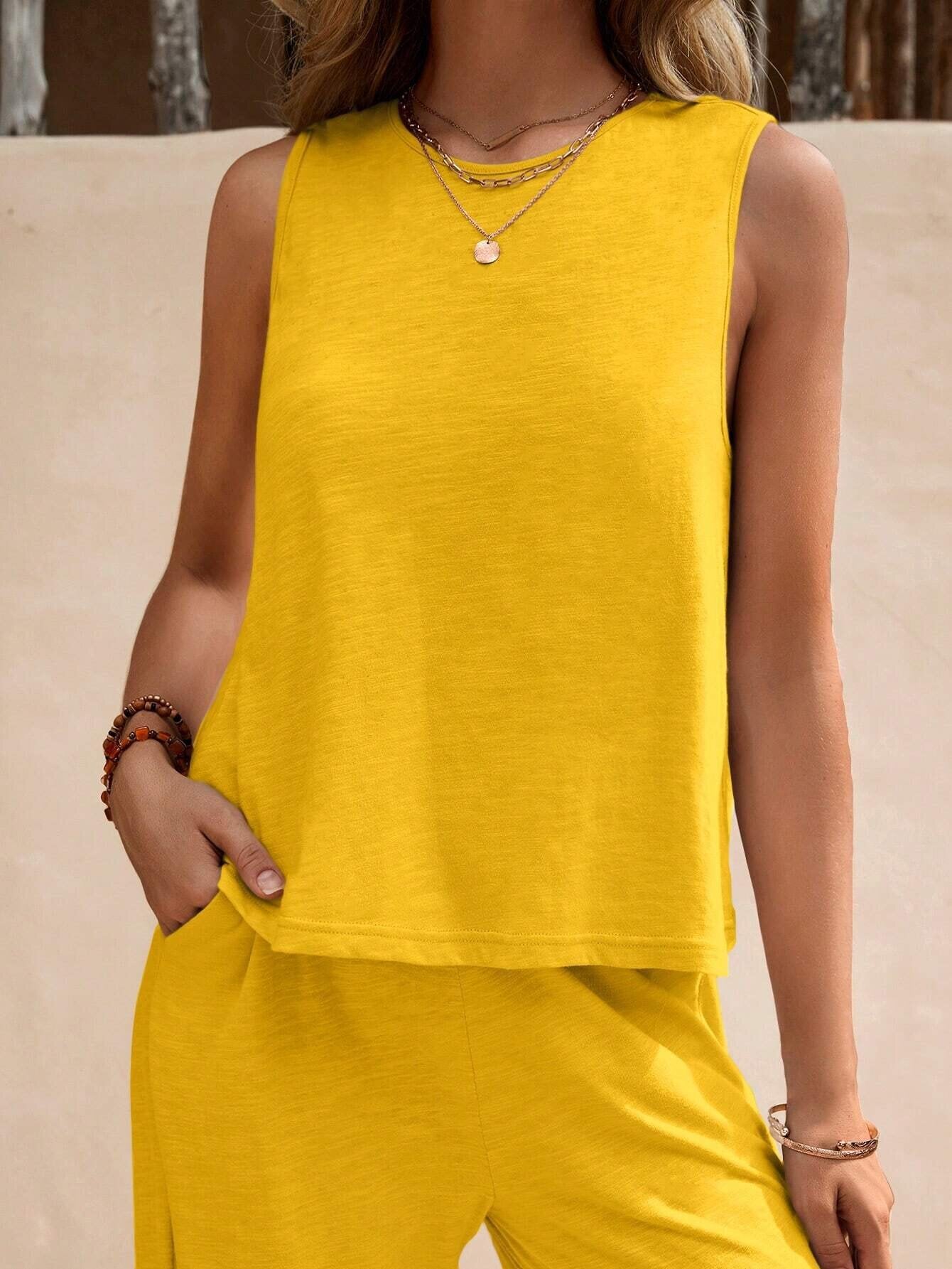 Elegant Casual Two-Piece Loungewear Set - Image 10