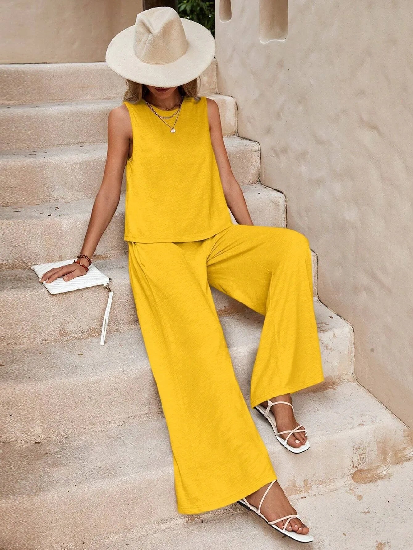 Elegant Casual Two-Piece Loungewear Set - Image 2
