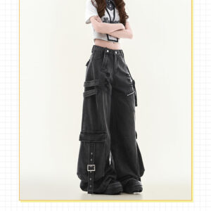 Women's Utility Straight Leg Multi-Pocket Jeans - Image 5