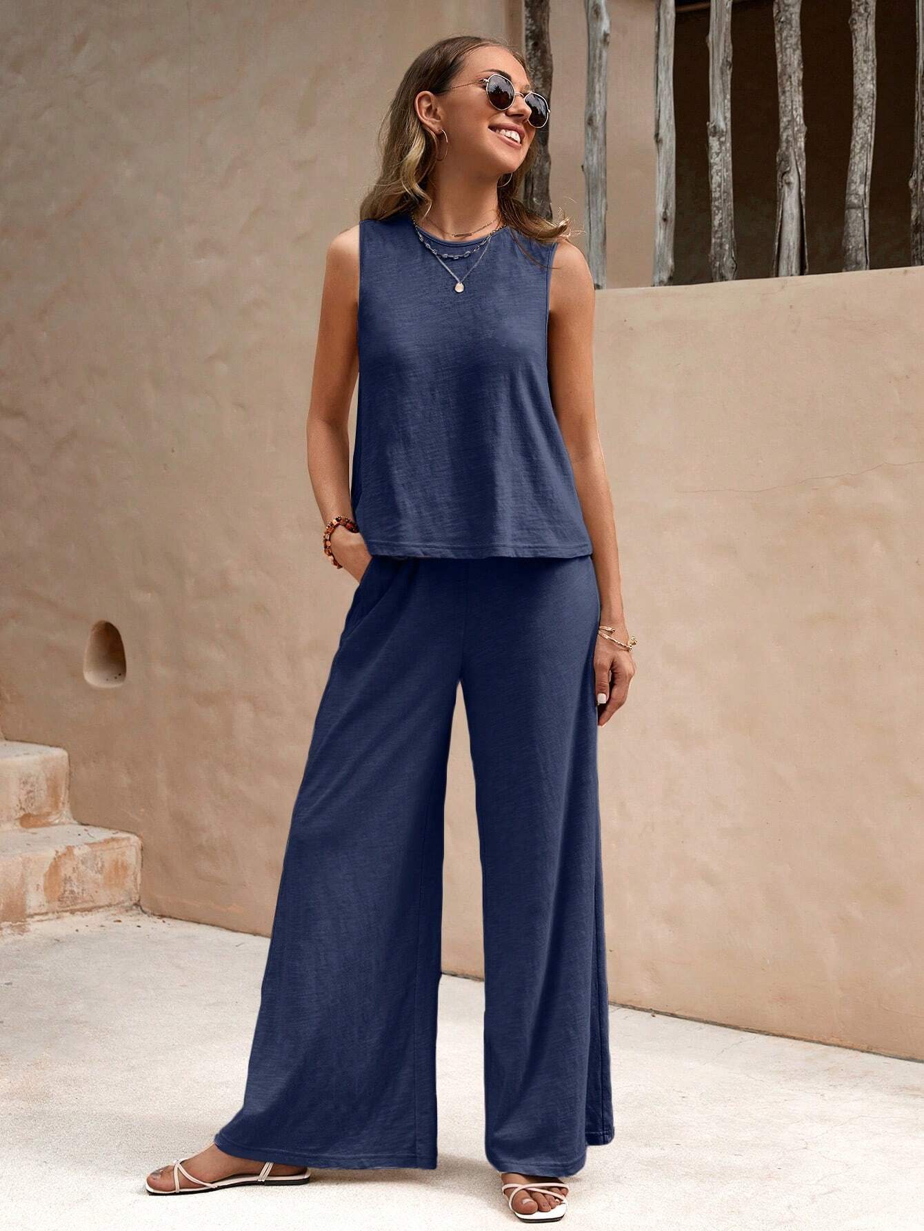 Elegant Casual Two-Piece Loungewear Set - Image 19
