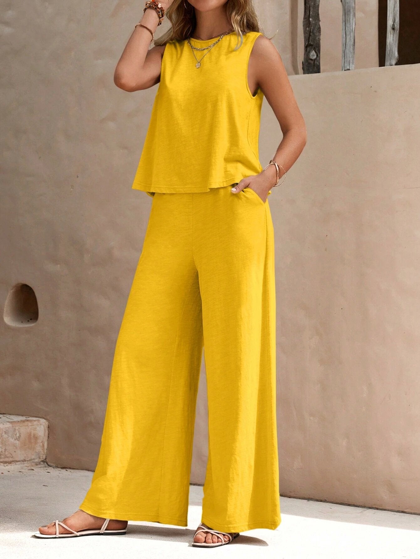 Elegant Casual Two-Piece Loungewear Set - Image 20